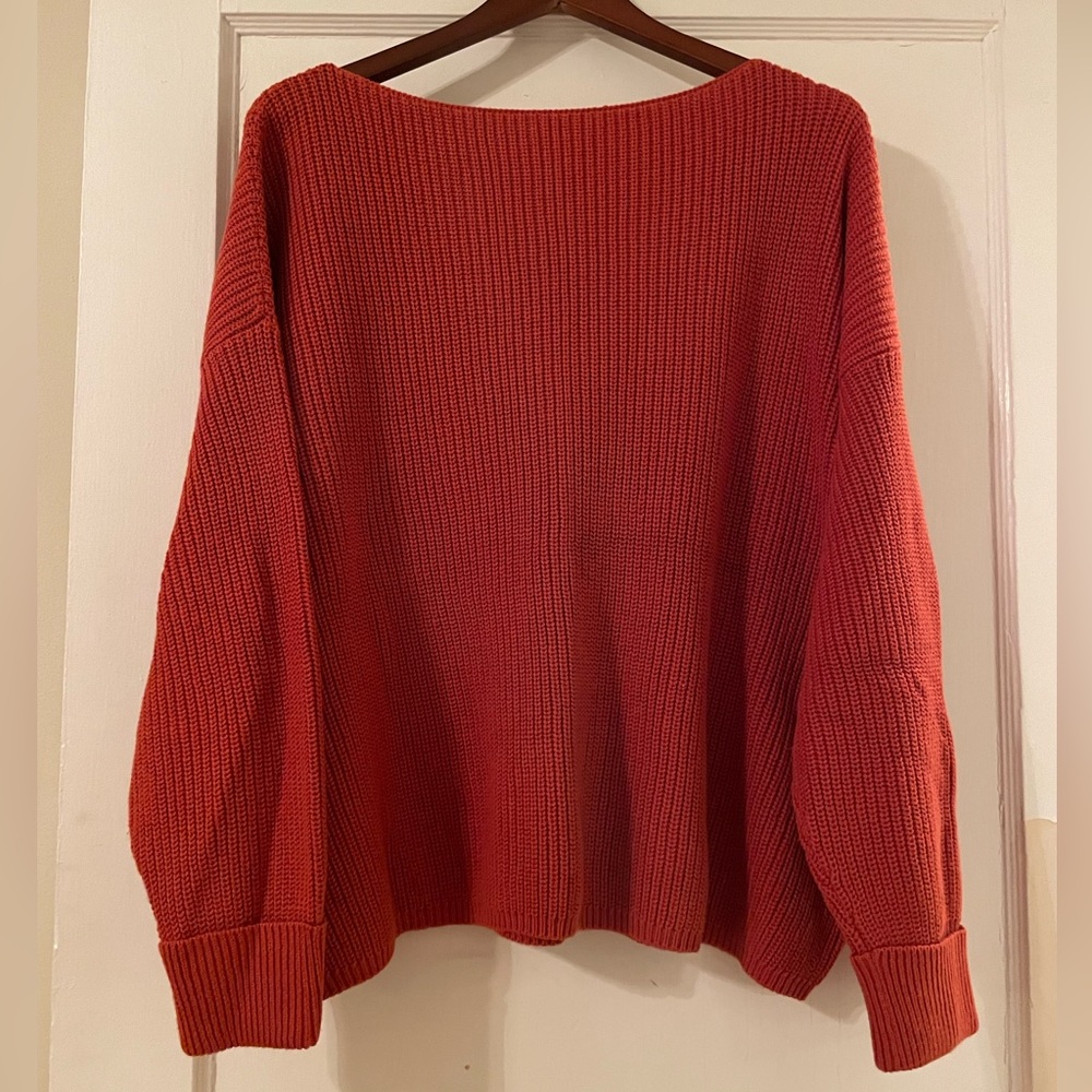 French Connection slouchy burnt orange sweater